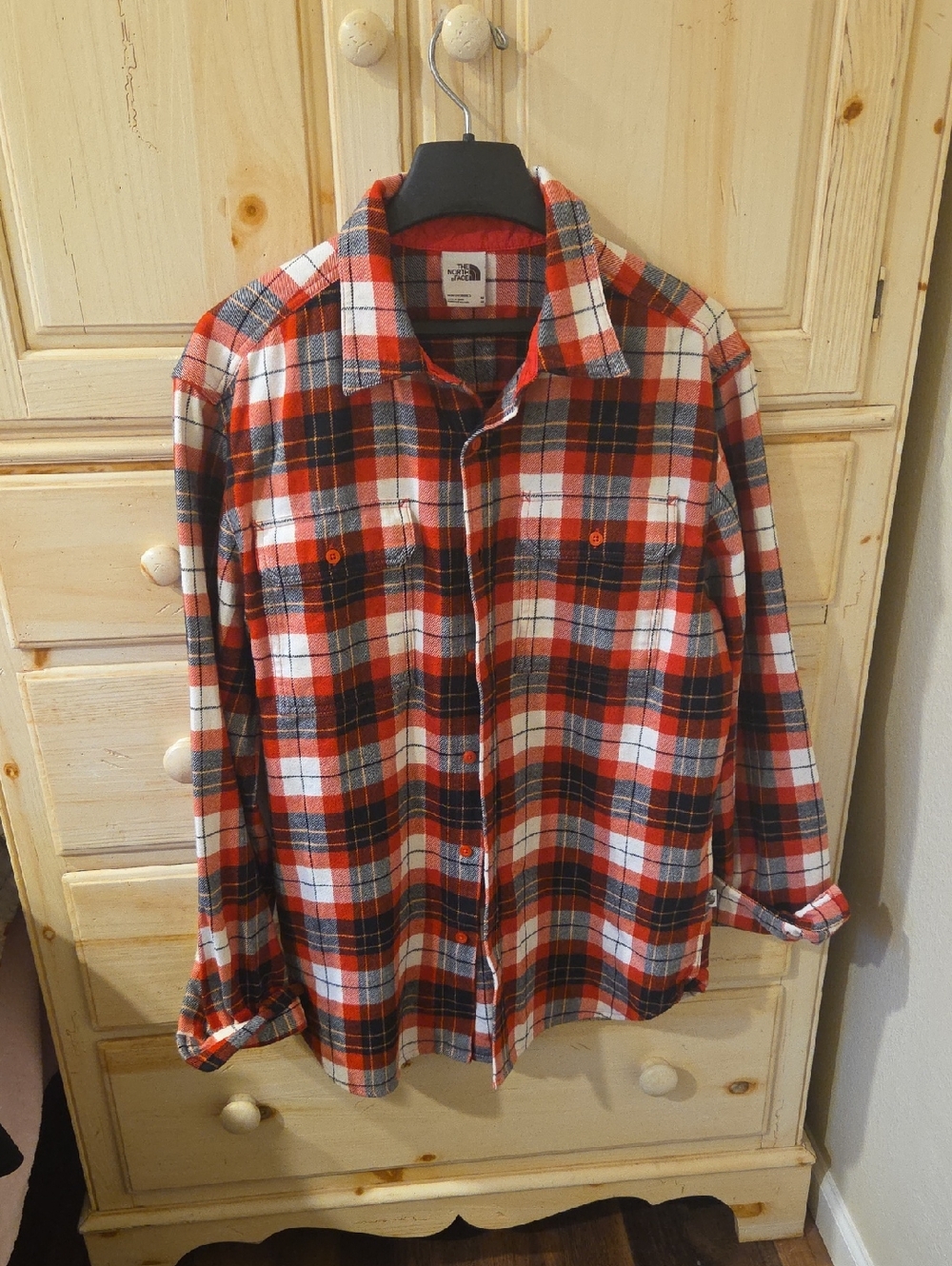 The North Face Red Black & White Plaid Flannel Shirt